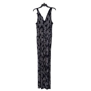 MAGNOLIA GRACE Maxi Leaf Plant‎ Print Boutique Sleeveless Embroidered Overall M